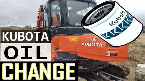 kubota mini excavator oil change